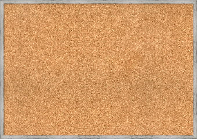 Amanti Art Natural Cork Board for Wall, 29x41 Vision Board with White Frame, X-Large Corkboard Office Decor for Home Organization, Cottage Corkboard Pinboard to Display Items for Home Organization in-DeskLoop Office
