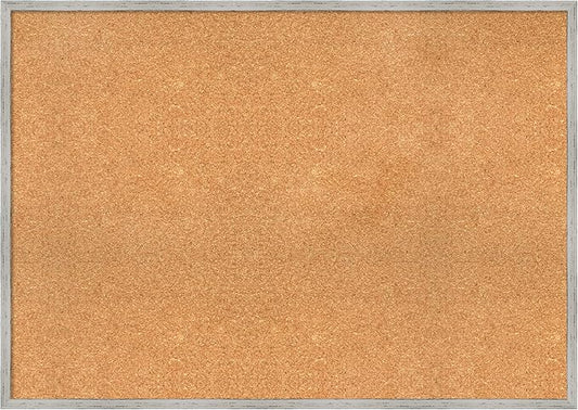 Amanti Art Natural Cork Board for Wall, 29x41 Vision Board with White Frame, X-Large Corkboard Office Decor for Home Organization, Cottage Corkboard Pinboard to Display Items for Home Organization in-DeskLoop Office
