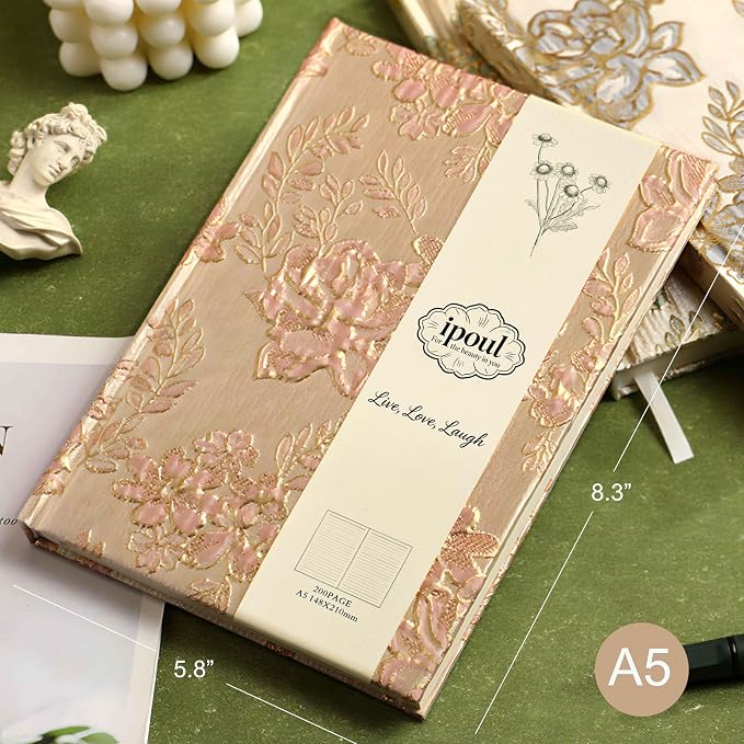 Hardcover Journal, Flower Notebook, Lined Pages, Beautiful Journal - Image 3
