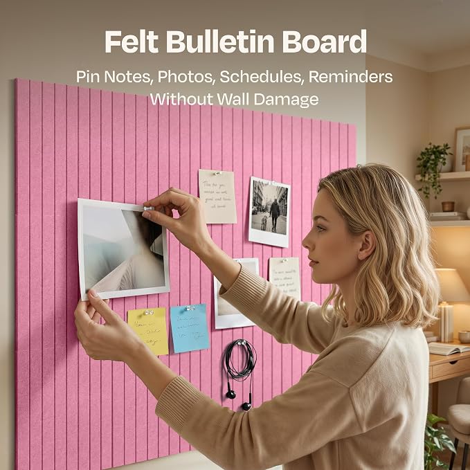 X-Large Cork Board Alternative 12-Pack Felt Bulletin Board Thick and Decorative - Image 2