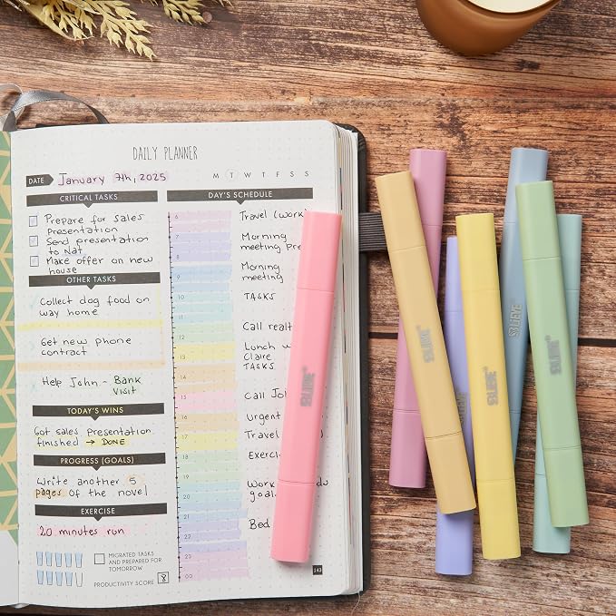 BLIEVE Bible Highlighters No Bleed Through, Pastel Colors, Dual Tip, 8 Pack | - Image 6