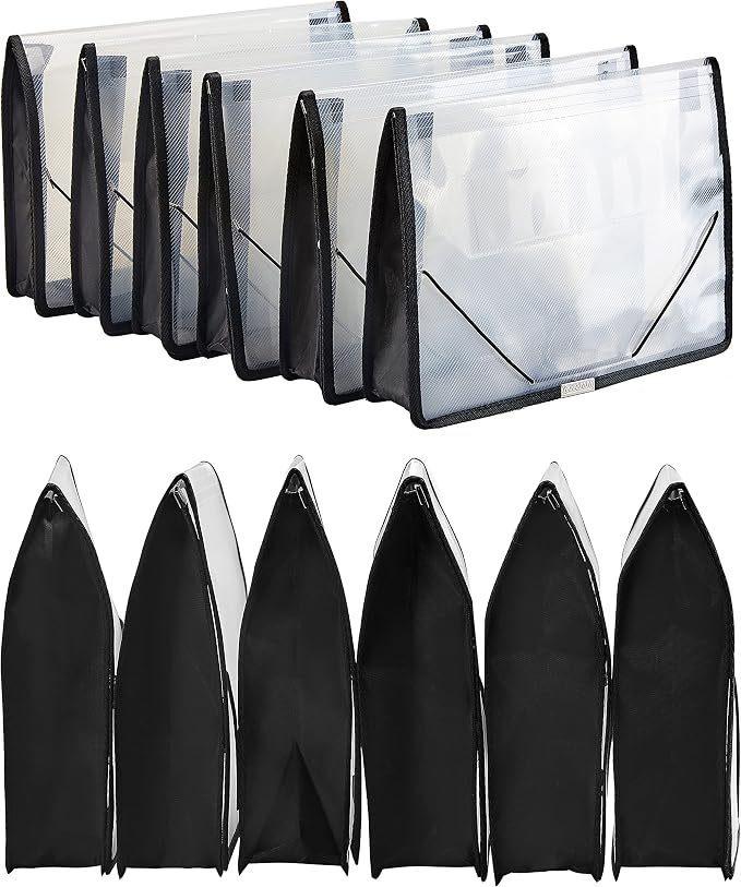 FANWU 6 Pack Plastic Expanding File Wallet Document Organizer - Image 5