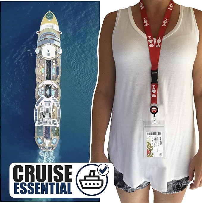 Cruise On Cruise Lanyard for Ship Cards – 2-Pack Retractable Badge & Waterproof - Image 2