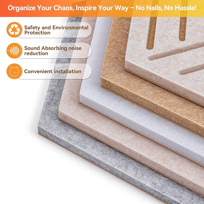 Hexagon Cork Board Tiles Alternative 10 Pack, 1300 g/m² High-density Felt - Image 5