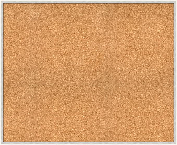 Amanti Art Natural Cork Board for Wall, 37x45 Vision Board with White Frame, Oversize Corkboard Office Decor for Home Organization, Modern Corkboard Pinboard to Display Items for Home Organization in-DeskLoop Office