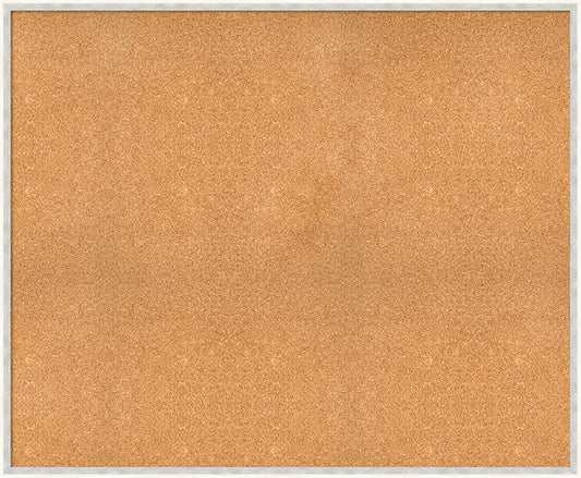 Amanti Art Natural Cork Board for Wall, 37x45 Vision Board with White Frame, Oversize Corkboard Office Decor for Home Organization, Modern Corkboard Pinboard to Display Items for Home Organization in-DeskLoop Office