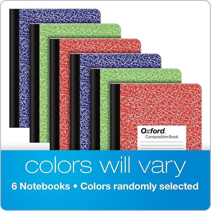 Oxford Composition Notebook 6 Pack, College Ruled Paper, 9-3/4 x 7-1/2 Inches - Image 5