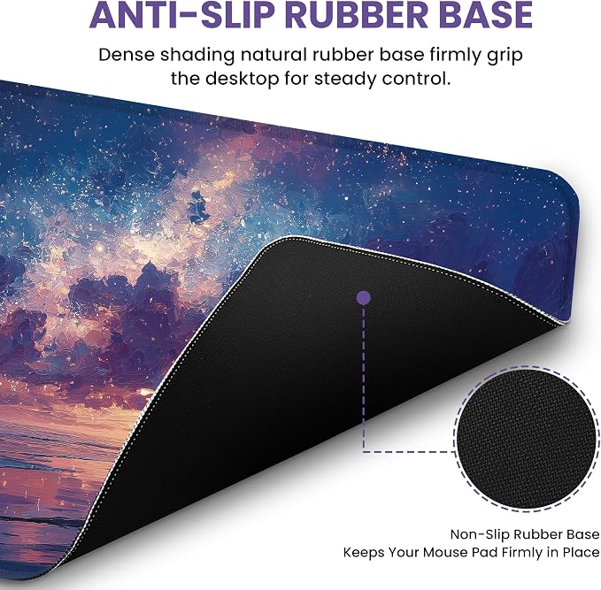 Aesthetic Desk Mat, Cute Luminous Rise Desk Pad Protector - Image 3