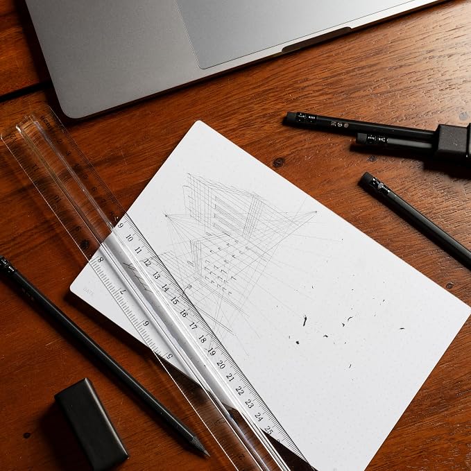 Notsu Dot Grid Desk Notepad, 2 Pack | Tear-Off Landscape Note Pad - Image 2