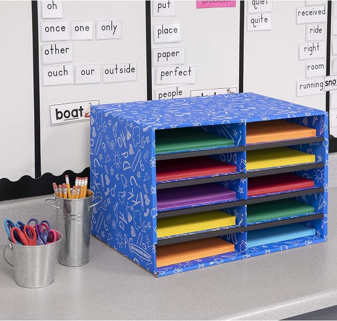 Bankers Box Classroom Collection 10-Compartment Mail Sorters, 19.5" x 12.375" - Image 2