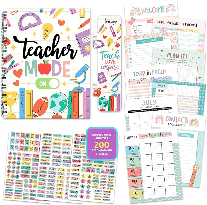 Decorably Undated Teacher Planner 2026-2027, Lesson Plan Book & Calendar | by Decorably