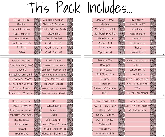 Lovable Labels File Labels, 91 Pre-Printed and 5 Blank File Folder Labels - Image 4