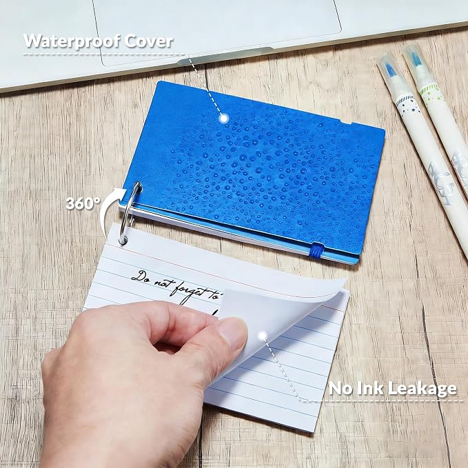 NEEWAY Ruled Index Cards with Ring 3x5 Inches, Flash Cards with Rings - Image 6