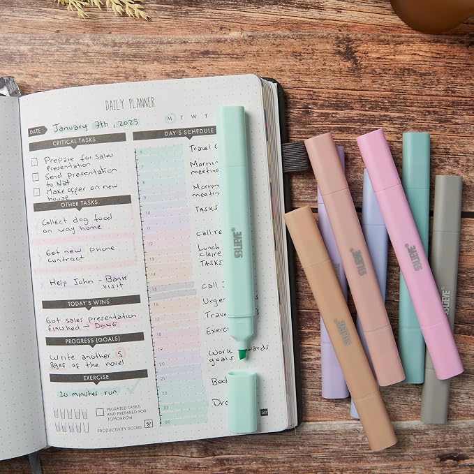 BLIEVE Bible Highlighters No Bleed Through, Pastel Colors, Dual Tip, 8 Pack | - Image 3