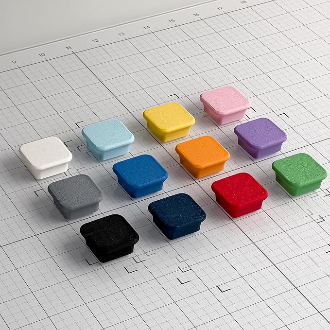 Glassboard Studio MiniBar Magnet - Strong Neodymium Rare Earth Magnets for Fridge, Whiteboard, Locker & Magnetic Glassboards - Ideal for Crafting & Office Use - Strong Fridge Magnets (Steel Gray, 2)-DeskLoop Office