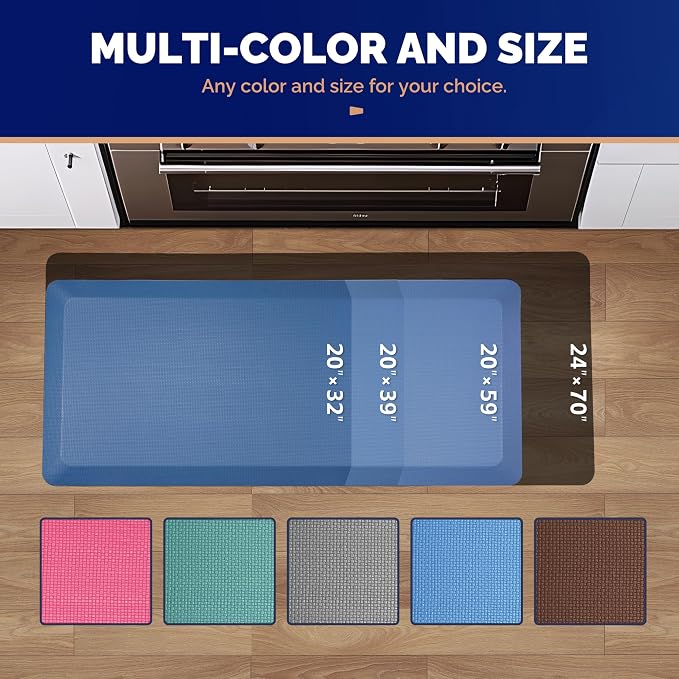 FEATOL Anti Fatigue Mat for Standing, 9/10 Extra Thick Ergonomic Standing Desk - Image 6