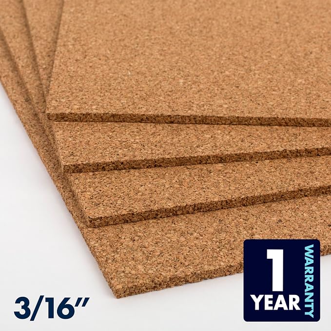 Quartet Cork Tiles, Bulletin Board Cork Panels 12" x 12" x 3/16", 8 Pack - Image 5