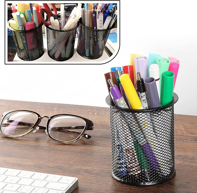 Mr. Pen- Mesh Pen Holder, Pen Holder, Pencil Cup Holder | Black Pen Holder - Image 7