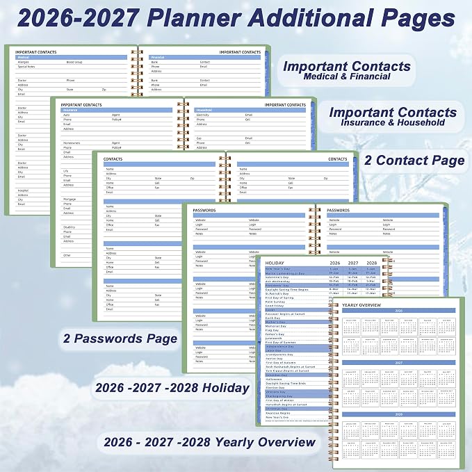 2026 Monthly Planner, 18 Months Agenda Planner from Jul 2026-Dec 2027, Calendar - Image 4