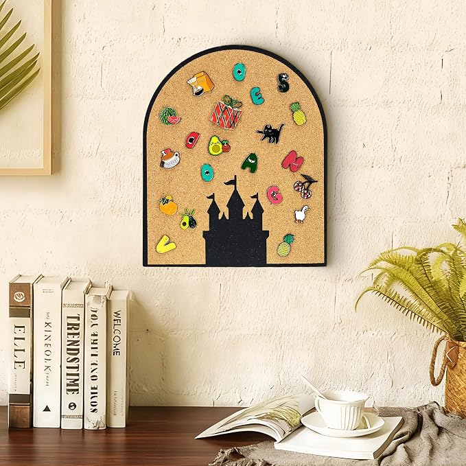 Tall Arch Castle Cork Board – 9.8x11.8 inch Decorative Wall Pin Board - Image 6