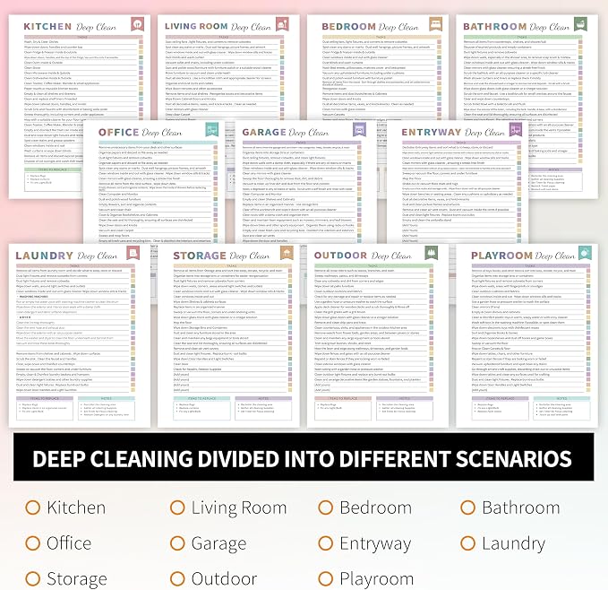 ADHD Cleaning Planner for Adults Women, Cleaning Schedule and Checklist Notebook - Image 8
