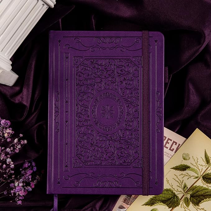 TIEFOSSI Bullet Dotted Journal Notebook, 160gsm 256 Numbered Thick Paper, A5 Hardcover Dotted Grid Diary for Women Men Work Writing, Bullet Journaling, Drawing, 5.8 x 8.3 in-DeskLoop Office