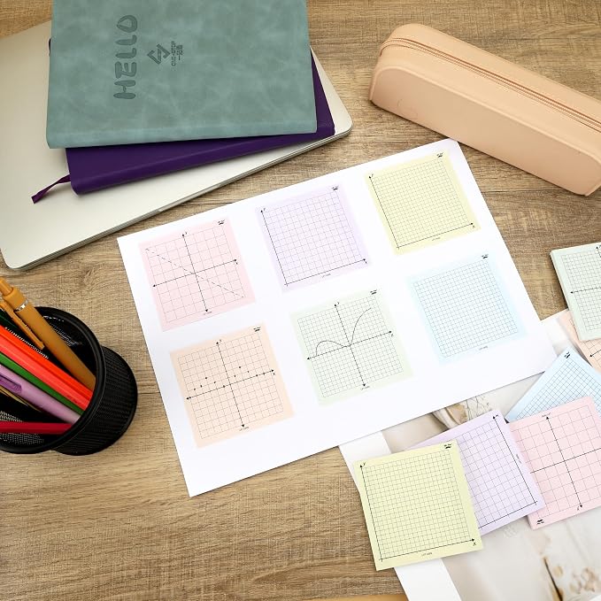 Mr. Pen- Graph Paper Sticky Notes, 6 Pads, 3x3 Inch, Pastel Colors | Graph - Image 6
