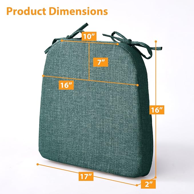 Ruqmuis Chair Cushions for Dining Chairs, D-Shaped Chair Pads - Image 3
