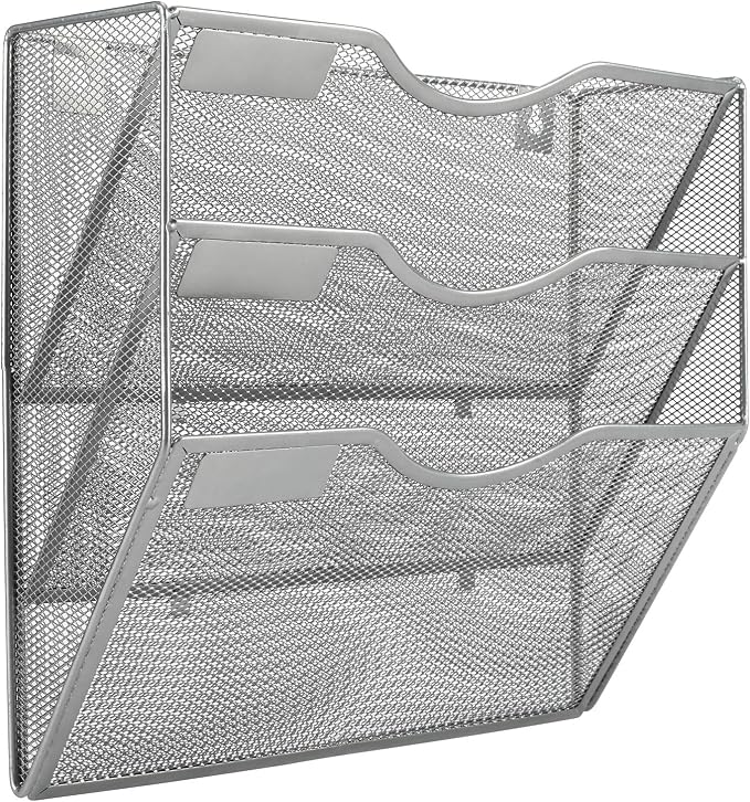 EasyPAG Hanging Wall File Organizer, 3 Pocket Wall Mounted Mail Organizer by EasyPAG