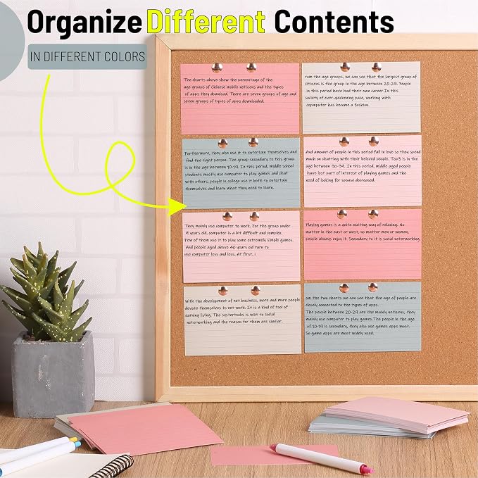 Mr. Pen- Lined Index Cards, 180 Cards, Morandi Colors | Bulk 3x5 Index Cards - Image 4