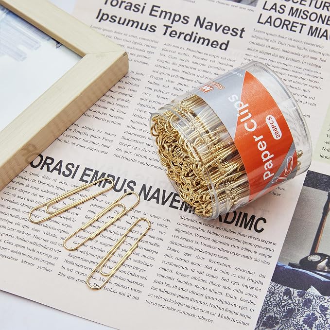 NEEWAY Gold Paper Clips, 2 Inch Jumbo Paperclips, Stylish Gold-Plated Paper Clip - Image 5
