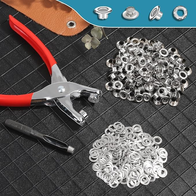 803Pcs Grommet Tool Kit 6mm 1/4 Inch Eyelet Kit - Image 5