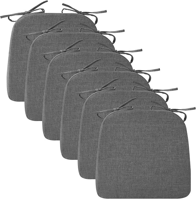 Ruqmuis Chair Cushions for Dining Chairs, D-Shaped Chair Pads by Ruqmuis