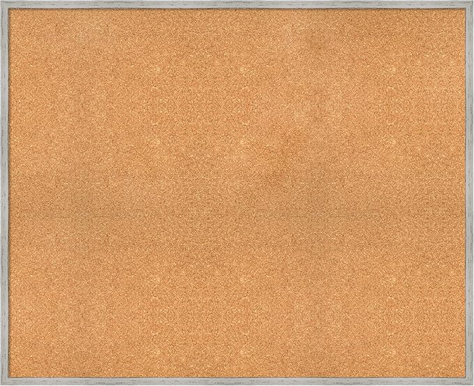 Amanti Art Natural Cork Board for Wall, 35x43 Vision Board with White Frame, Oversize Corkboard Office Decor for Home Organization, Cottage Corkboard Pinboard to Display Items for Home Organization-DeskLoop Office