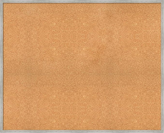 Amanti Art Natural Cork Board for Wall, 35x43 Vision Board with White Frame, Oversize Corkboard Office Decor for Home Organization, Cottage Corkboard Pinboard to Display Items for Home Organization-DeskLoop Office