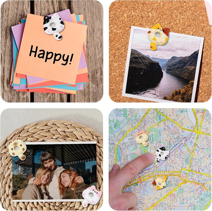 Decorative Cute Push Pins for Bulletin Board, Thumb Tacks, Cork Board Desk Wall - Image 7