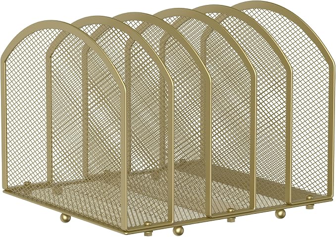 MINDEPOT Desk File Organizer 5 Sections Desktop Organizer File Sorter Office by MINDEPOT