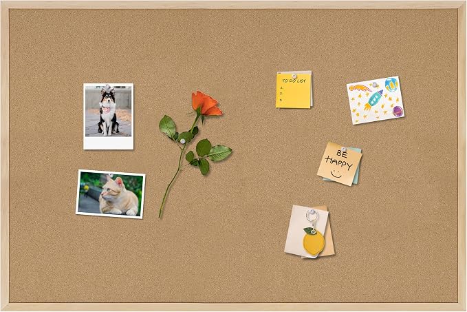 DAHAPYBOO 36x24 Cork Board for Office by DAHAPYBOO