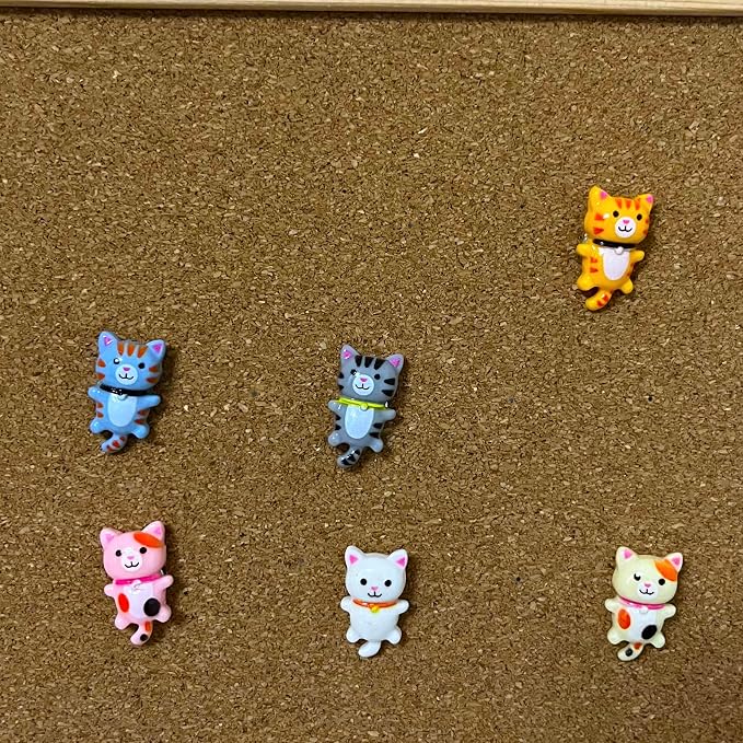 Cat Push Pins for Bulletin Board, Cat Office Supplies Decorative Cute Thumb - Image 5