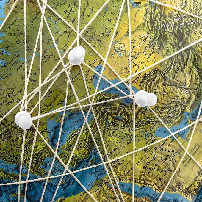 VAPKER Push Pins Tacks 120Pcs White Thumb Tacks Larger Size Pin Map Tacks - Image 6