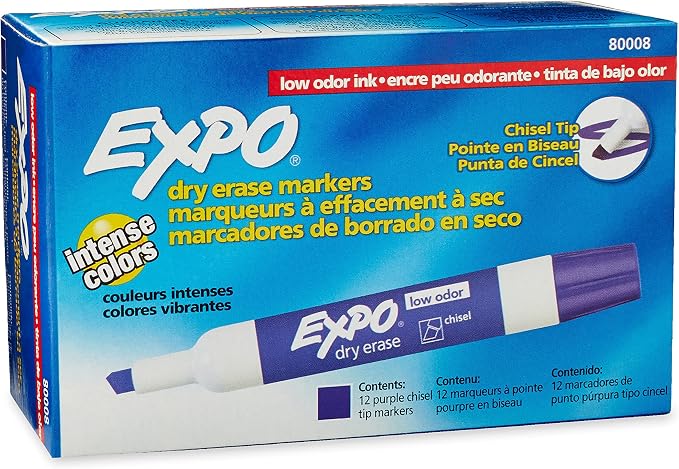 EXPO 80008 Low-Odor Dry Erase Markers, Chisel Tip by Unknown