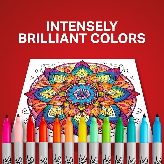 Sharpie Electro Pop Permanent Markers, Fine Tip, Marker Set - Image 4