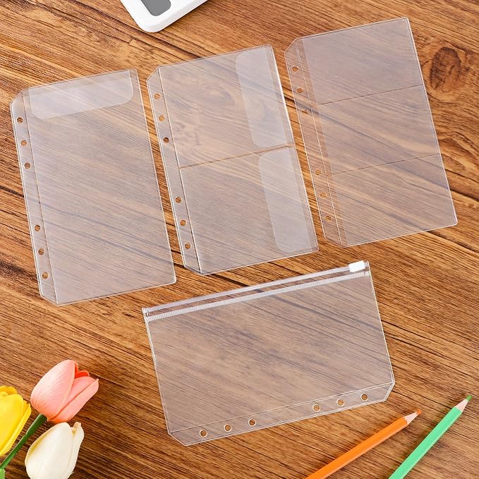 12PCS A6 Binder Pockets, 6 Holes Budget Cash Envelopes | - Image 6