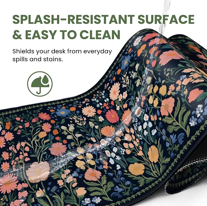 Aesthetic Desk Mat, Cute Whimsy Garden Desk Pad Protector - Image 5