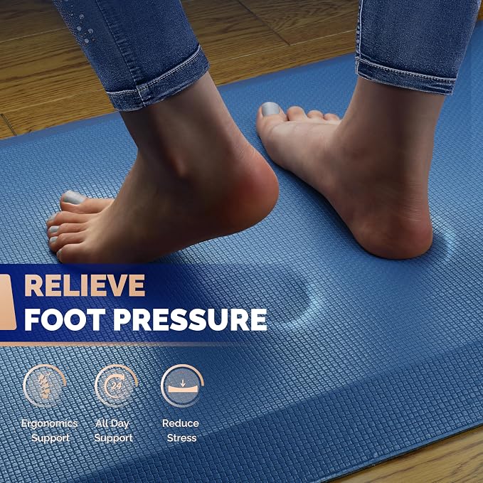FEATOL Anti Fatigue Mat for Standing, 9/10 Extra Thick Ergonomic Standing Desk - Image 3