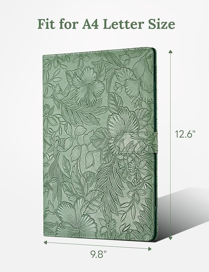 Clipboard Folder Padfolio, Mymazn Writing Portfolio Faux Leather Clipboards - Image 2