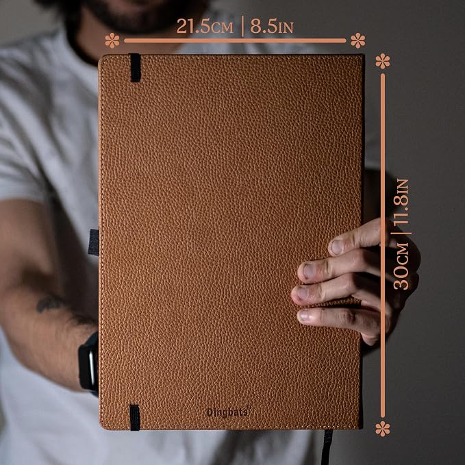 Dingbats* - Wildlife Squared Extra Large A4 Notebook - PU Leather Hardcover - Image 6