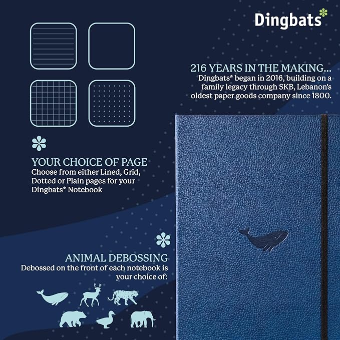 Dingbats* - Wildlife Lined Extra Large A4 Notebook - PU Leather Hardcover - Image 2