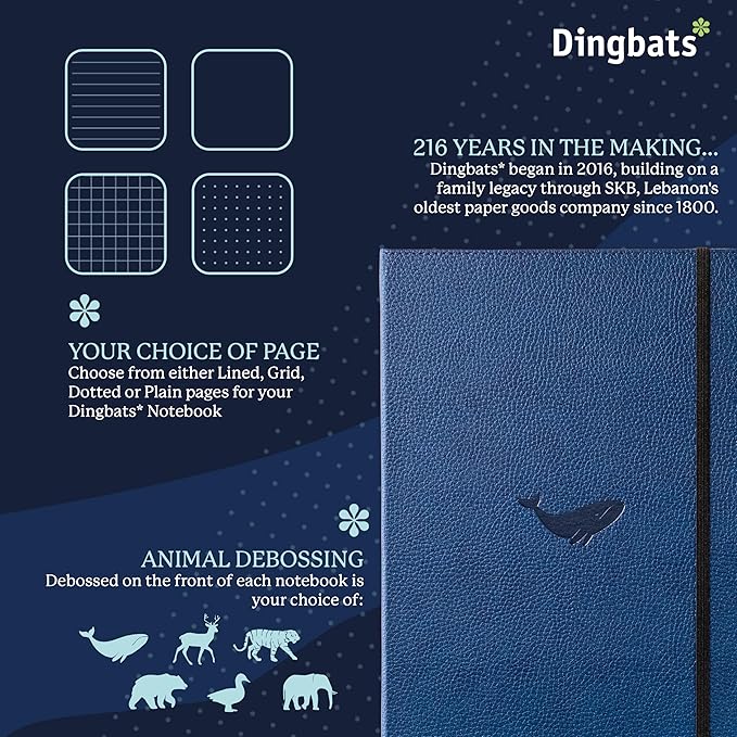 Dingbats* - Wildlife Squared Extra Large A4 Notebook - PU Leather Hardcover - Image 2