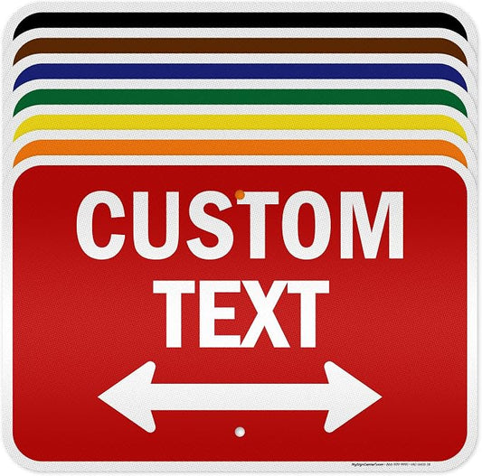 Custom Arrow, Custom Directional Sign, Two way Arrow, 12x18 Inches, 3M EGP by MySignCenter